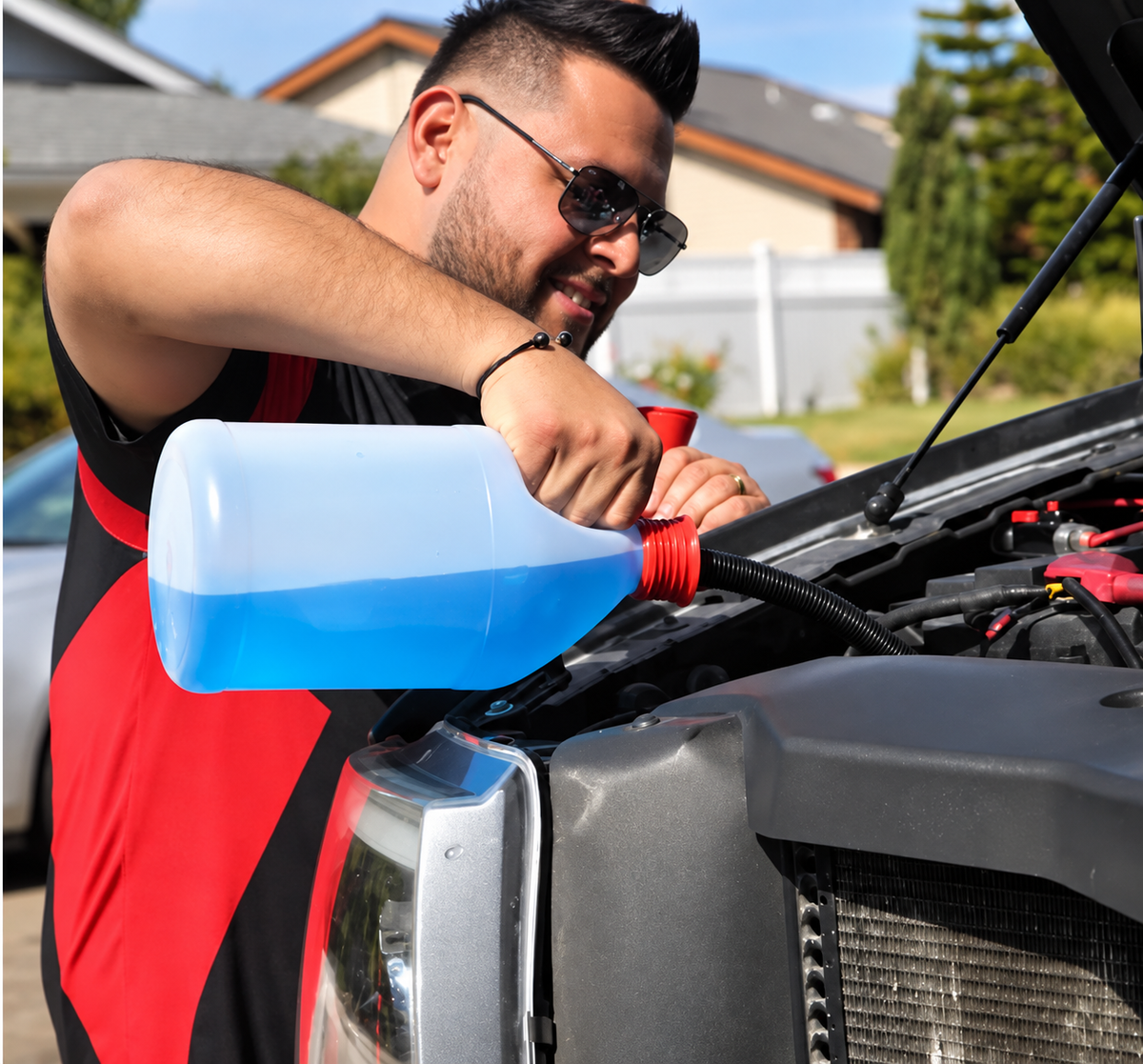 FunL Stretchable Automotive Funnel - Universal Fit, Spill-Proof Design for Fluid Transfers